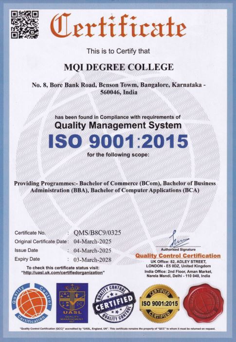 MQI Certificate